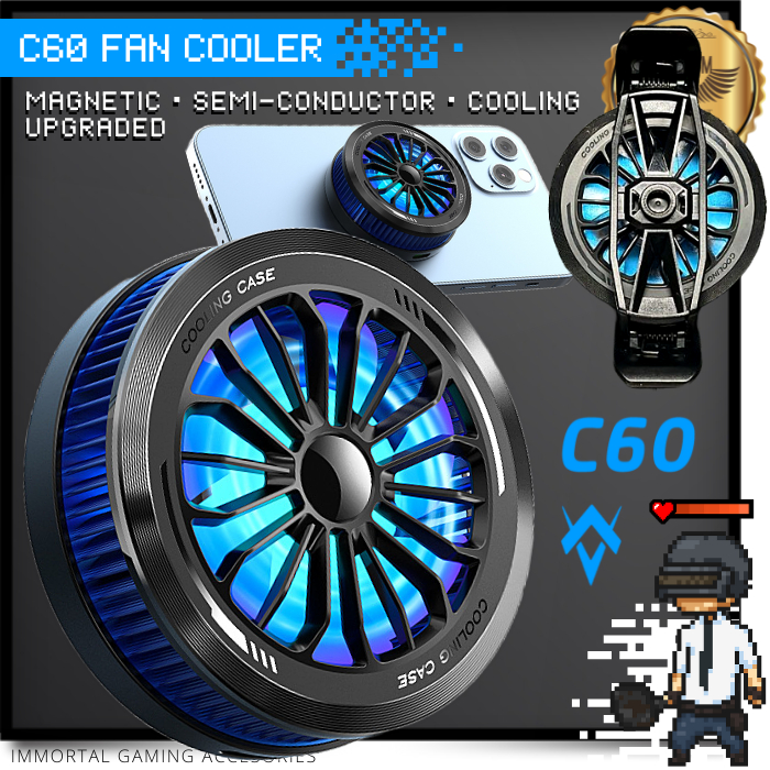 [IM] C60 Magnetic Gaming Fancooler Kipas Pendingin HP Fan Cooler Semi Konduktor Peltier Android Ipho