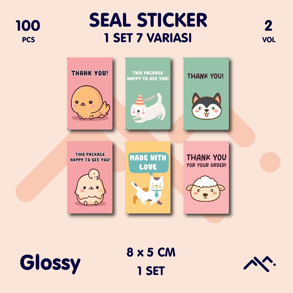 

[100PCS] Seal Sticker Aesthetic 8 x 5 Vol.2 || Label Pengiriman || Label Pelindung || Sticker || Sticker Olshop || Aesthetic || Esthetic || Hampers
