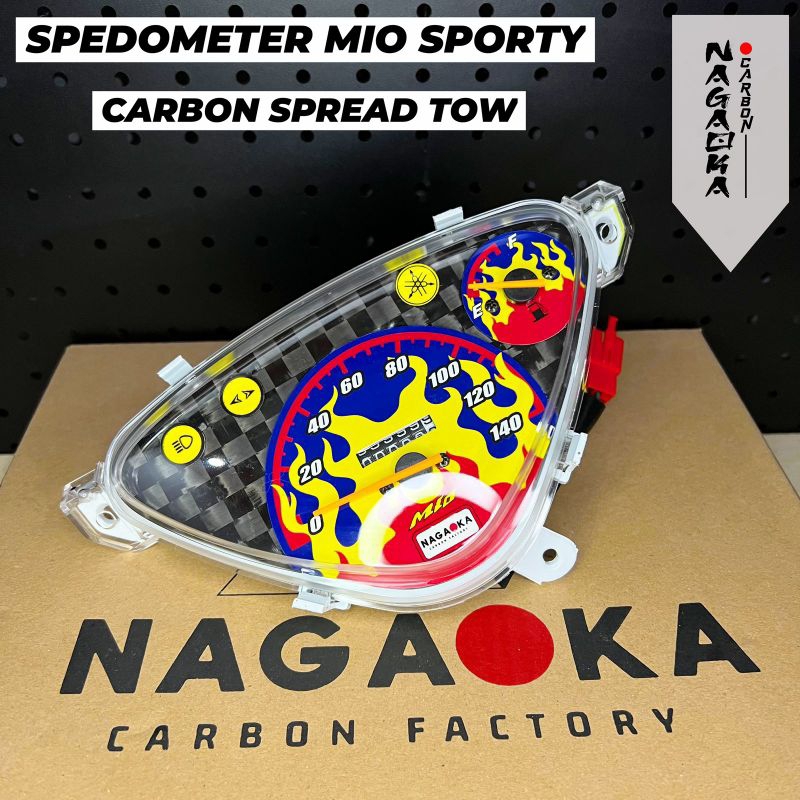 SPEEDOMETER MIO SPORTY CARBON NAGAOKA CARBON FACTORY SPEEDO SMILE EGO AMORE KSRBON KEVLAR PAPAN COVE