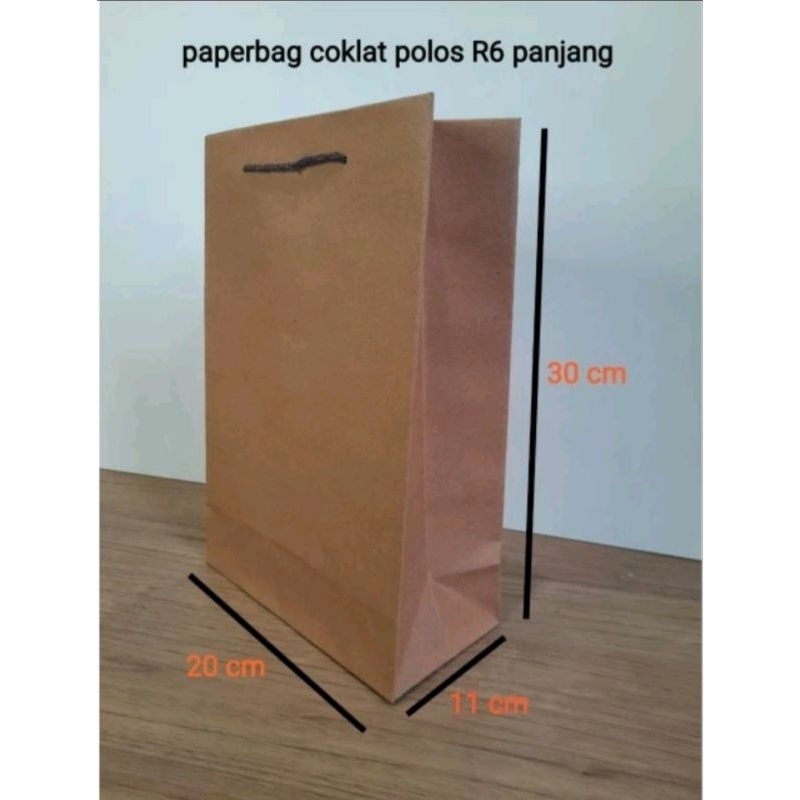 

paper bag polos coklat R6 panjang