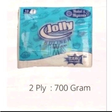 tissue lembaran putih lembut halus  jolly biru 700 gram kiloan lembaran facial