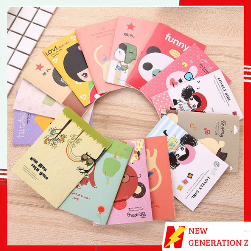 

NGZ Buku Tulis Mini Motif Kartun Note Book Mini Cartoon Mini Book Notepad Karakter Buku Tulis Memo Kecil Murah