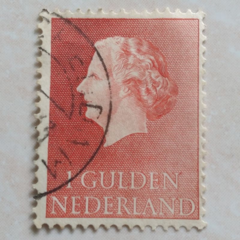 

Perangko Prangko Kuno Belanda Nederland 1 Gulden Juliana 1954 - YN1142
