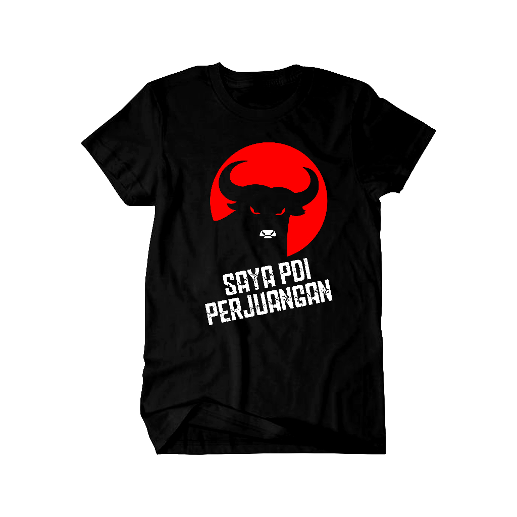 Kalemmerch Kaos Hitam - Saya PDI Perjuangan Keren