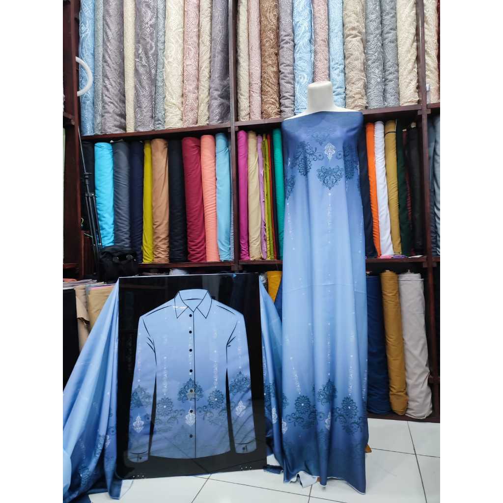 KAIN KATUN GRADASI ANEKA MOTIF BAHAN GAMIS DLL
