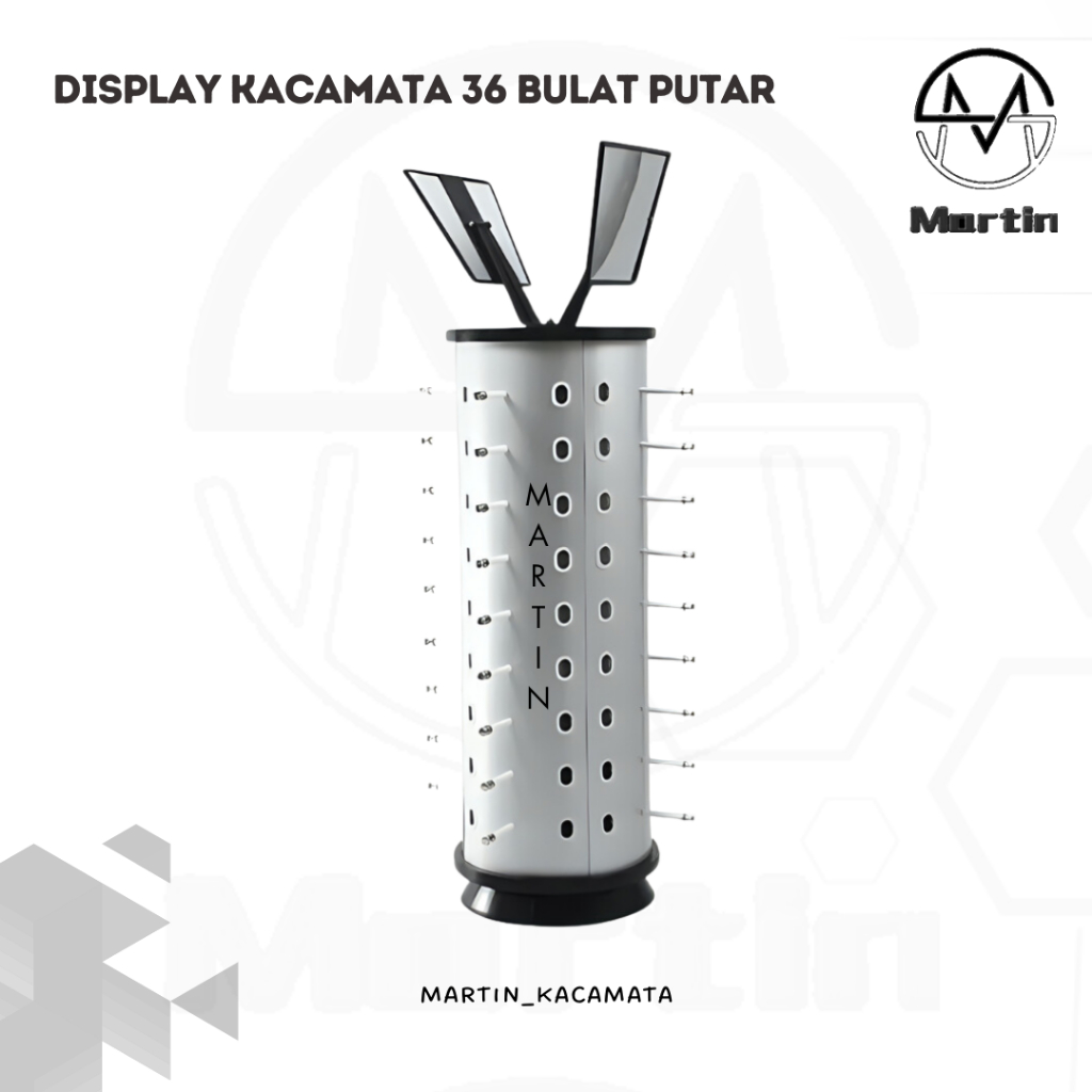 DISPLAY/RAK/PAJANGAN KACAMATA ISI 36 BULAT PUTAR