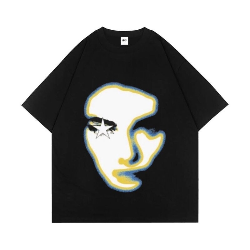 T shirt Oversize Faces Korean Style Pria Wanita