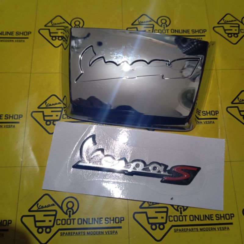Cover Behel Chrome Dan Stiker Vespa S Original
