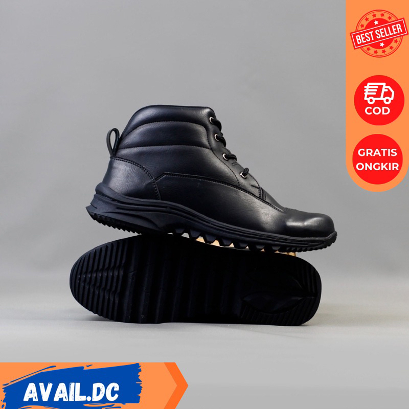 sepatu pria boots safety ujung besi / sepatu pria boot kerja kantor lapangan / sepatu boot fashion
