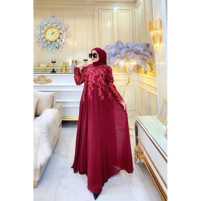 delisha  set hijab segi empat by Arsya Kayla