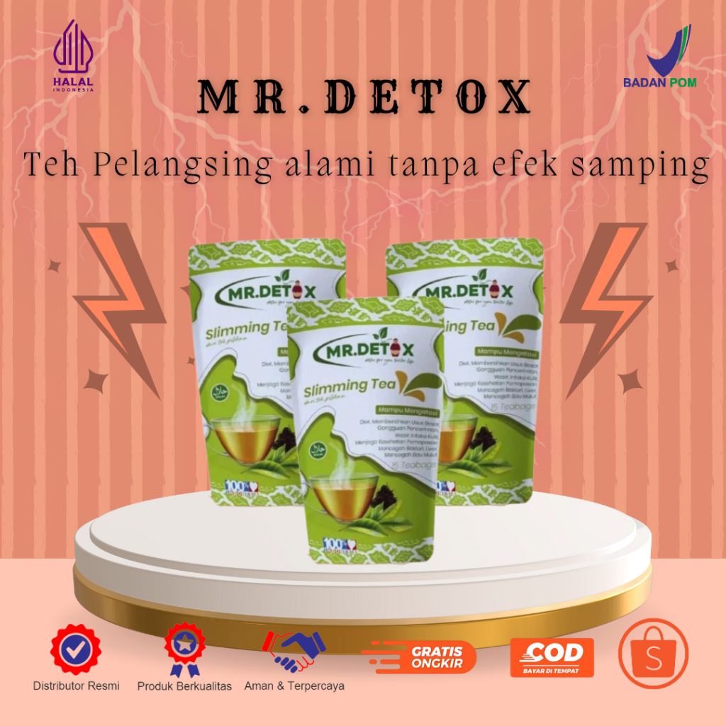 [TERLARIS] MR DETOX TEH DETOX USUS TEH PEMBERSIH LEMAK DARAH TEH PEMBAKAR LEMAK ALAMI TEH PELANGSING
