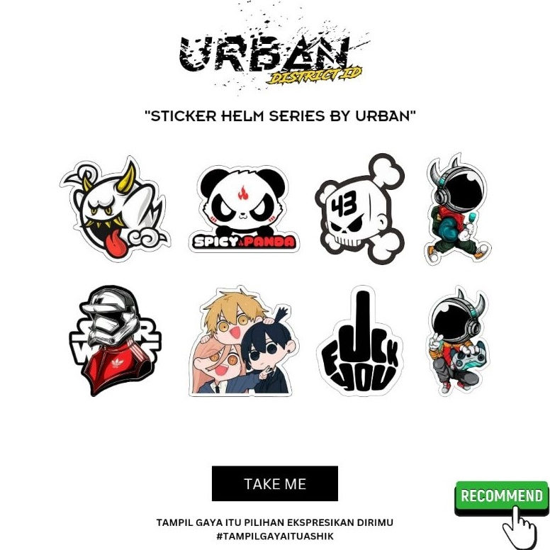 

Terbaru codePp6P Sticker Stiker Helm Laptop Dekorasi Kekinian Size S 5 Cm By URBAN DISTRICT ID