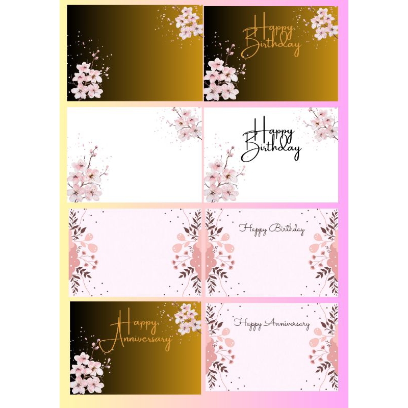 Kartu ucapan polos / happy birthday / happy Anniversary