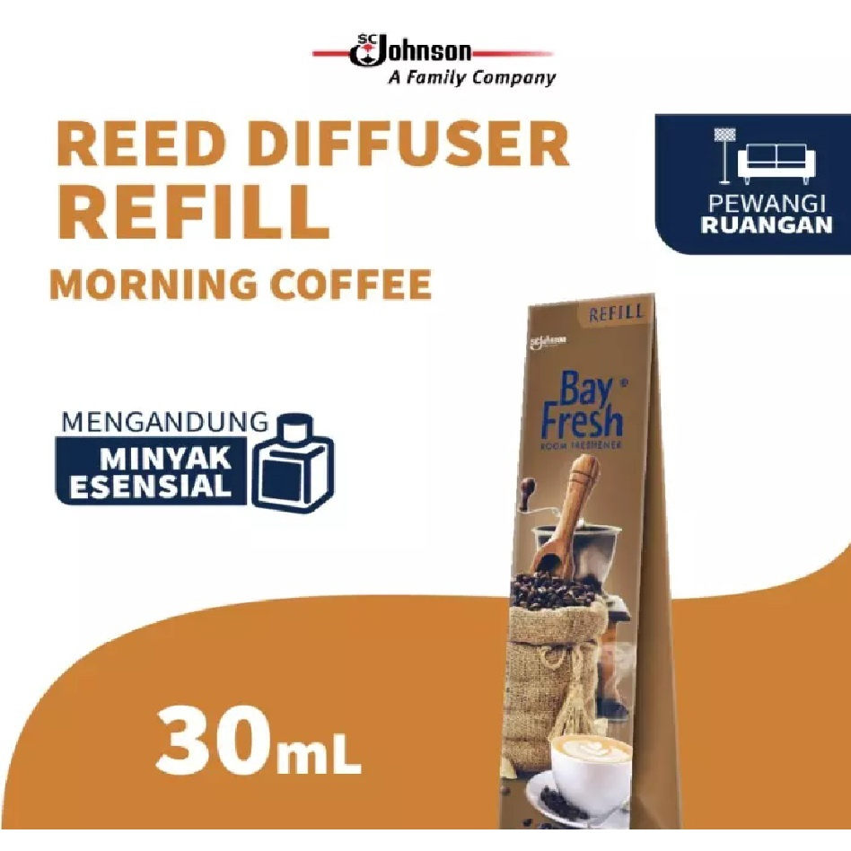 Bay Fresh Reed Diffuser Morning Coffee Pengharum Ruangan Refill 30 ml - BayFresh