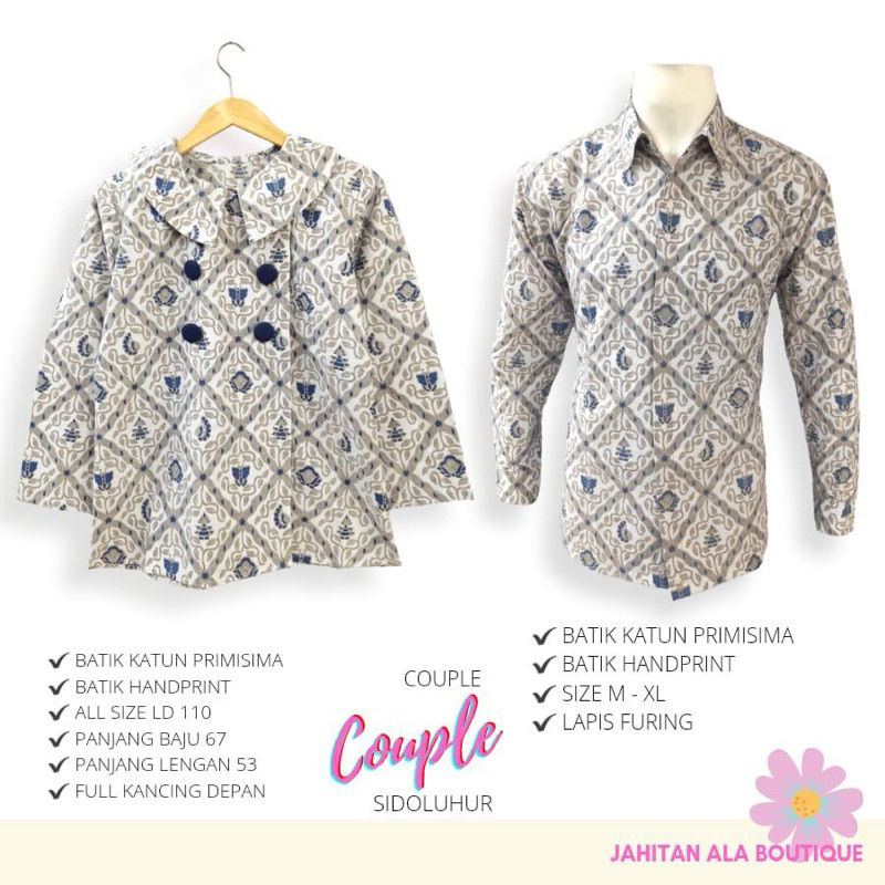 Batik couple Set. Kemeja Batik. Hem Batik. Blouse Batik