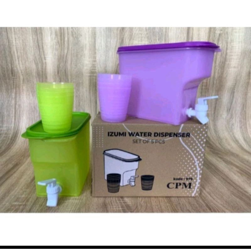 DISPENSER KULKAS WARNA + 4GELAS