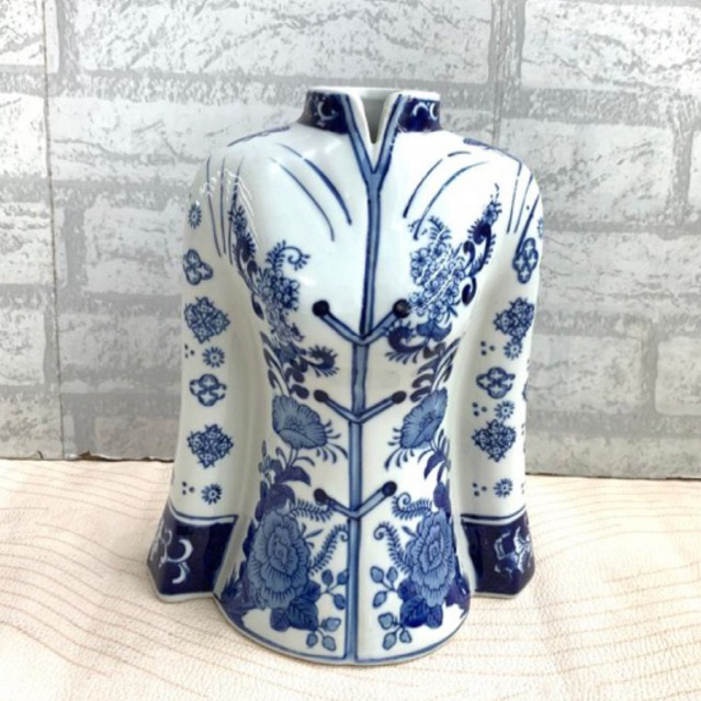 Vas Keramik Antik Keramik Biru Putih / Pajangan Vas Antik Chinna