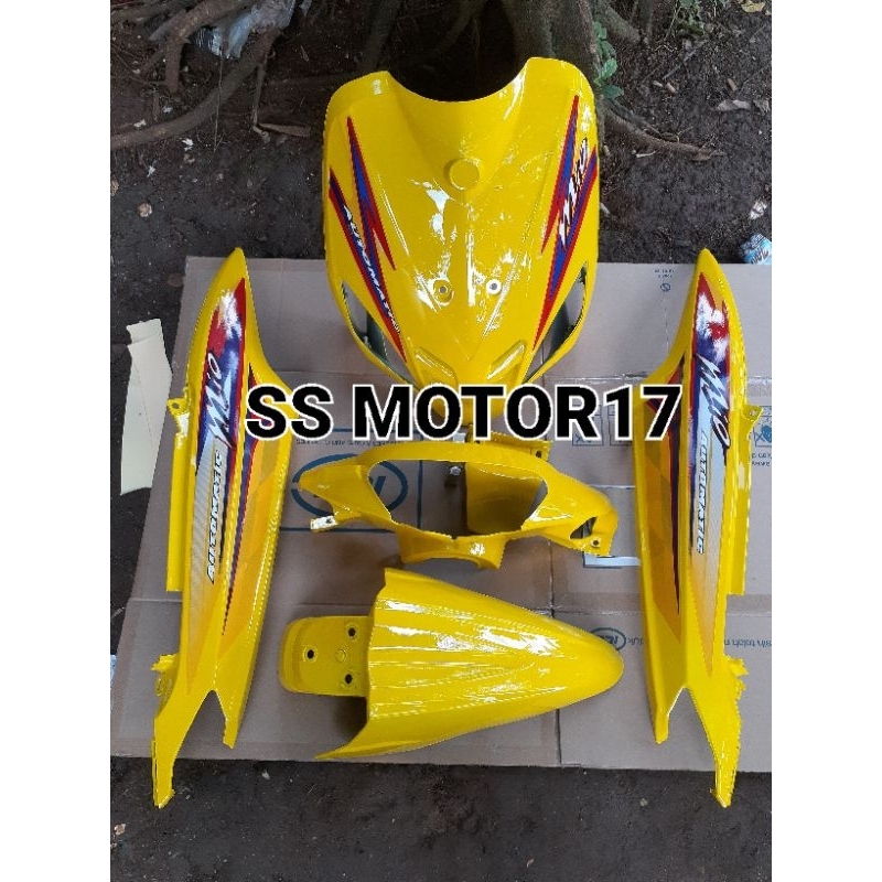 COVER BODY MIO SPORTY KUNING+STRIPING