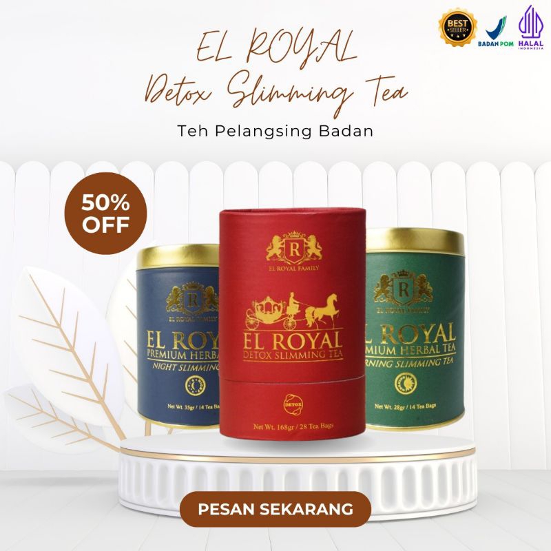 

Paket Bundling [1 PAKET EL ROYAL PREMIUM HERBAL TEA & 1 EL ROYAL DETOX SLIMMING TEA]