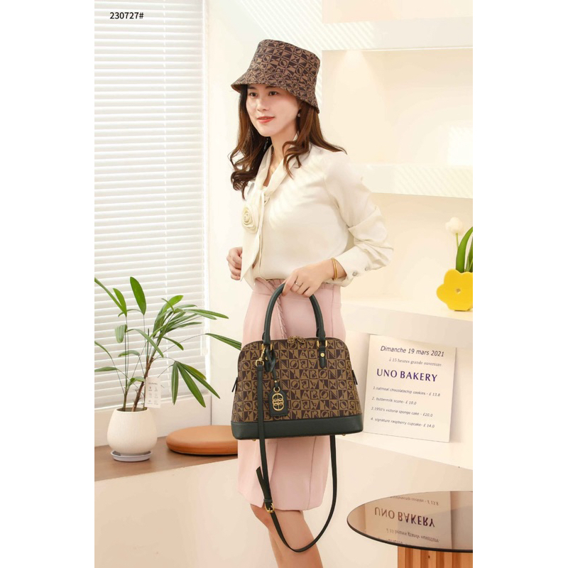 tas Alma bn set topi besar 230727-32 free paperbag tas top handle bag import