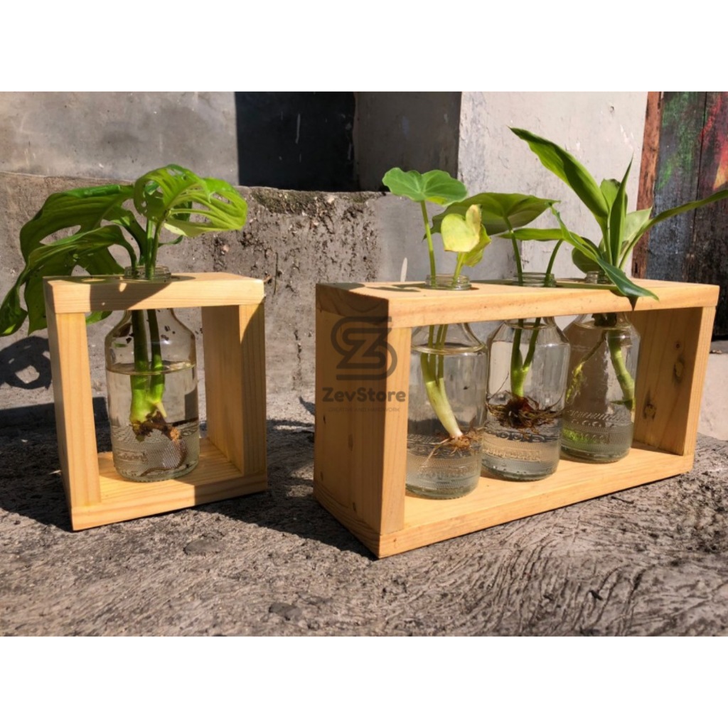 VAS KAYU TANAMANAN AIR ESTETIK TERMURAH