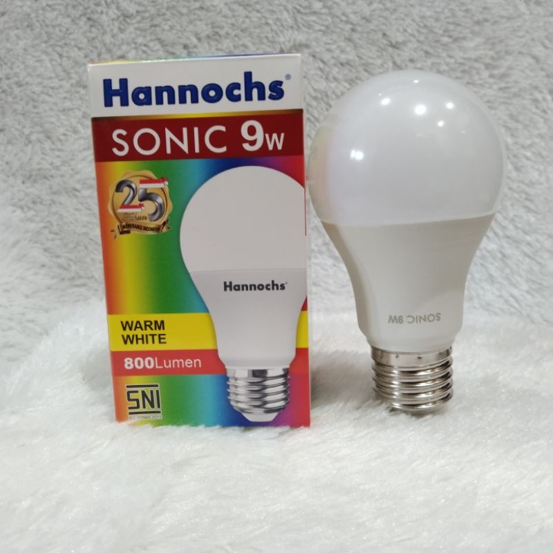 hannochs sonic bohlam bola lampu led 9 watt kuning