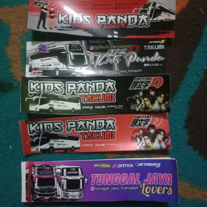 

5 stiker po tj kids panda takumi satyle