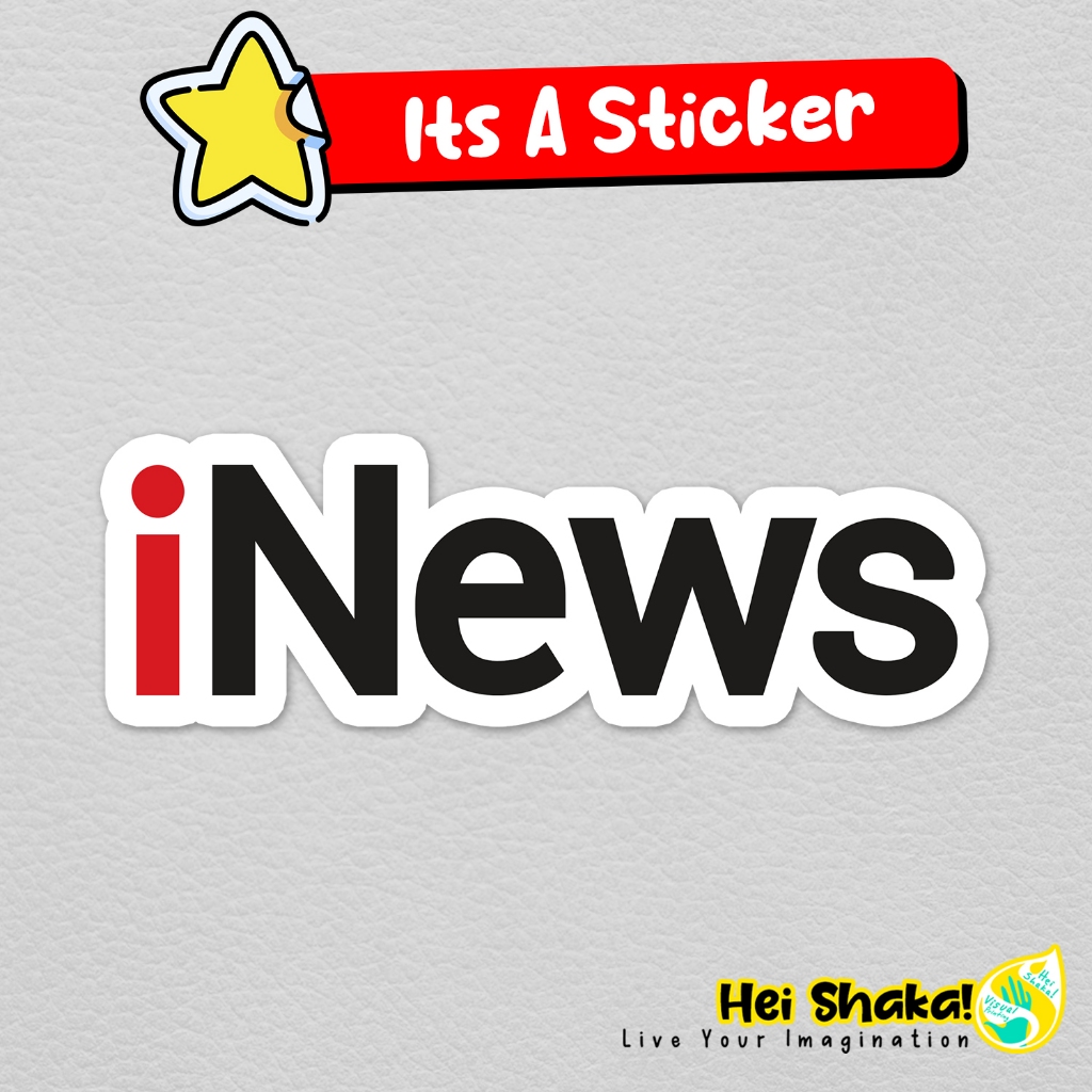 Stiker INEWS Sticker Stasiun TV Televisi Indonesia FTA Vinyl Anti Air