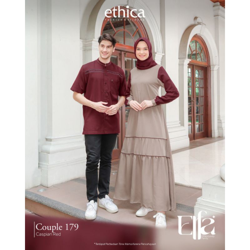 ELFA COUPLE 179 CASPIAN RED AYUMI 413 Kahfi 293/baju couple ethica