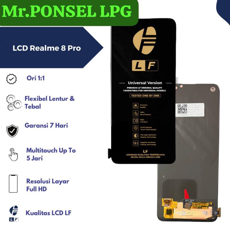 LCD OPPO A94 4G/RENO 5F/REALME 8 PRO/A95 4G/A74 OLED FINGERPRINT ON FULL SET KWALITAS ORI LF