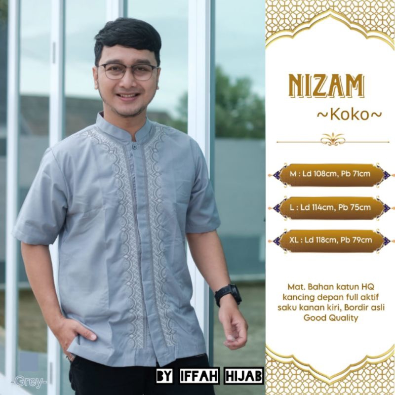 Baju Koko Bordir Nizam by NACI FASHION