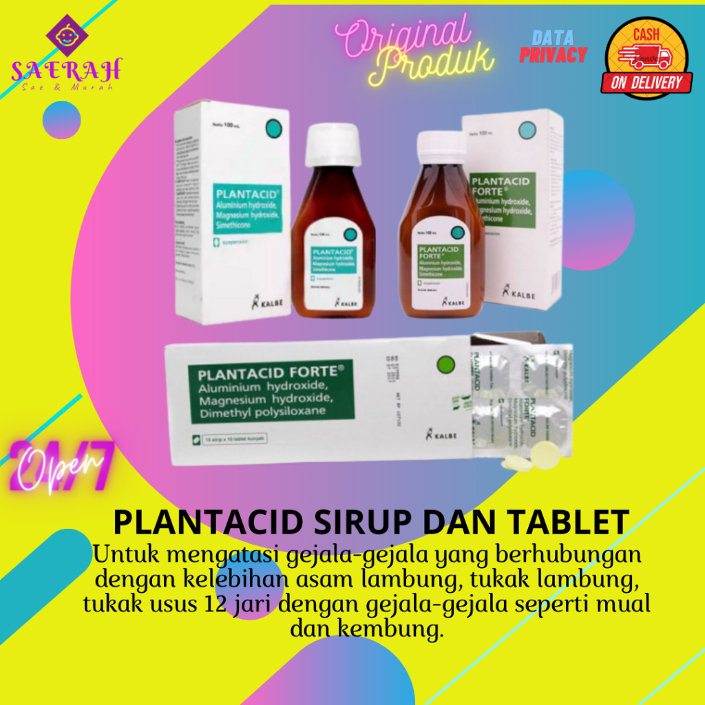 ❤Alesha❤ Plantacid Forte Strip 10 Tablet | Plantacid Sirup | Plantacid Forte Sirup | Plantacid Suspe