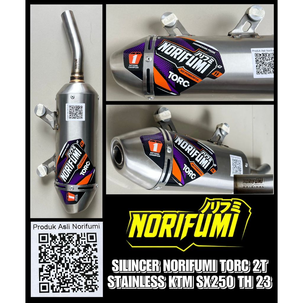NORIFUMI SILINCER TORC 2T STAINLESS KTM SX250 2023