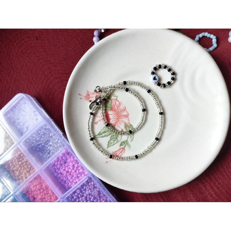 Neclace manik Korea| kalung Korea| kalung aesthetic| kalung manik-manik murah