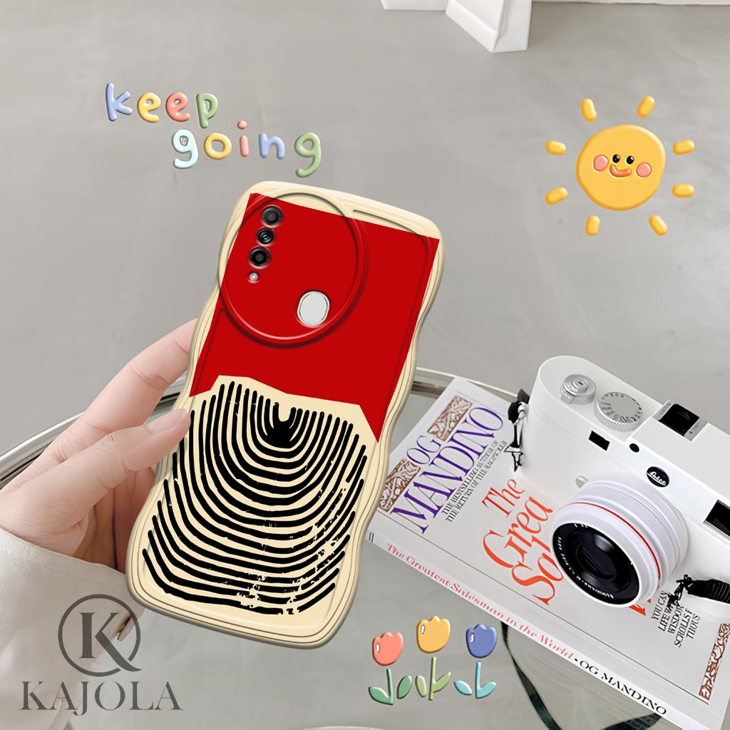 Case Gelombang OPPO A31 Motif Aesthetic Bahan Softcase silicon Lentur - Skin / Casing Handpone - Ces