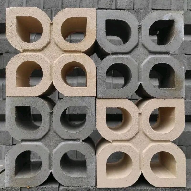 Roster beton motif bunga bali , Roster/loster minimalis lubang angin free ongkir