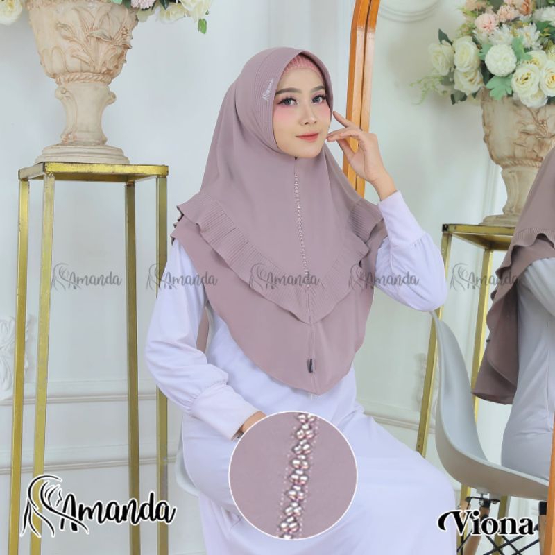 AMANDA - HIJAB INSTAN RENDA ELSA JERSEY IMPORT | Hijab Sport Nutup Dada Kualitas Premium