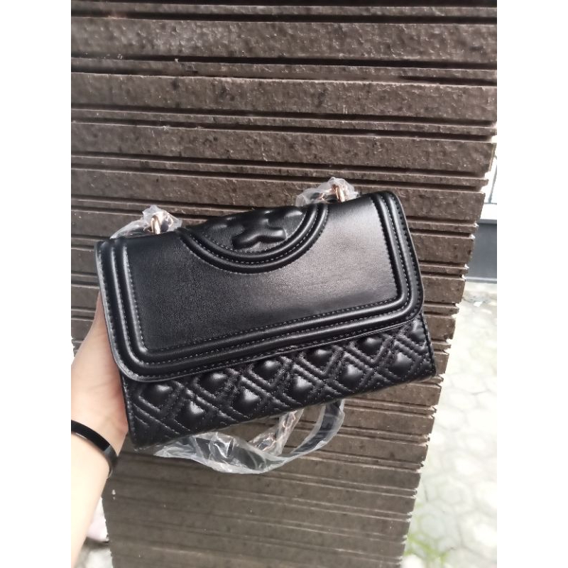 Tas Import Premium Fleming TB / Sling Bag / Tas Selempang Hitam