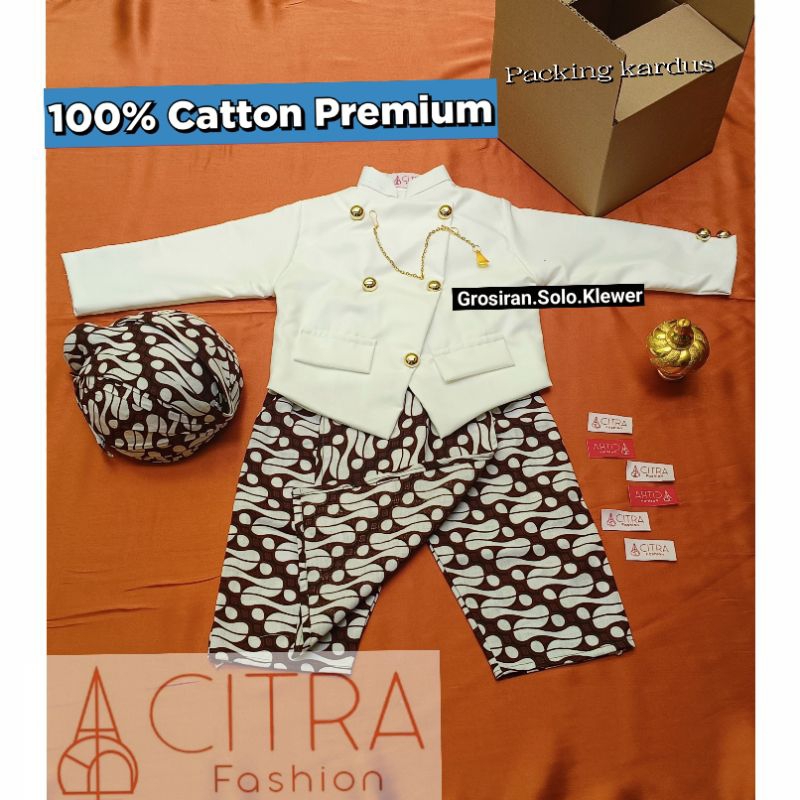SETELAN BESKAP ANAK /BAWAHAN CELAN PUTIH MOTIF PARANG / SETELAN BESKAP ANAK  / BESKAP PREMIUM / (BLA