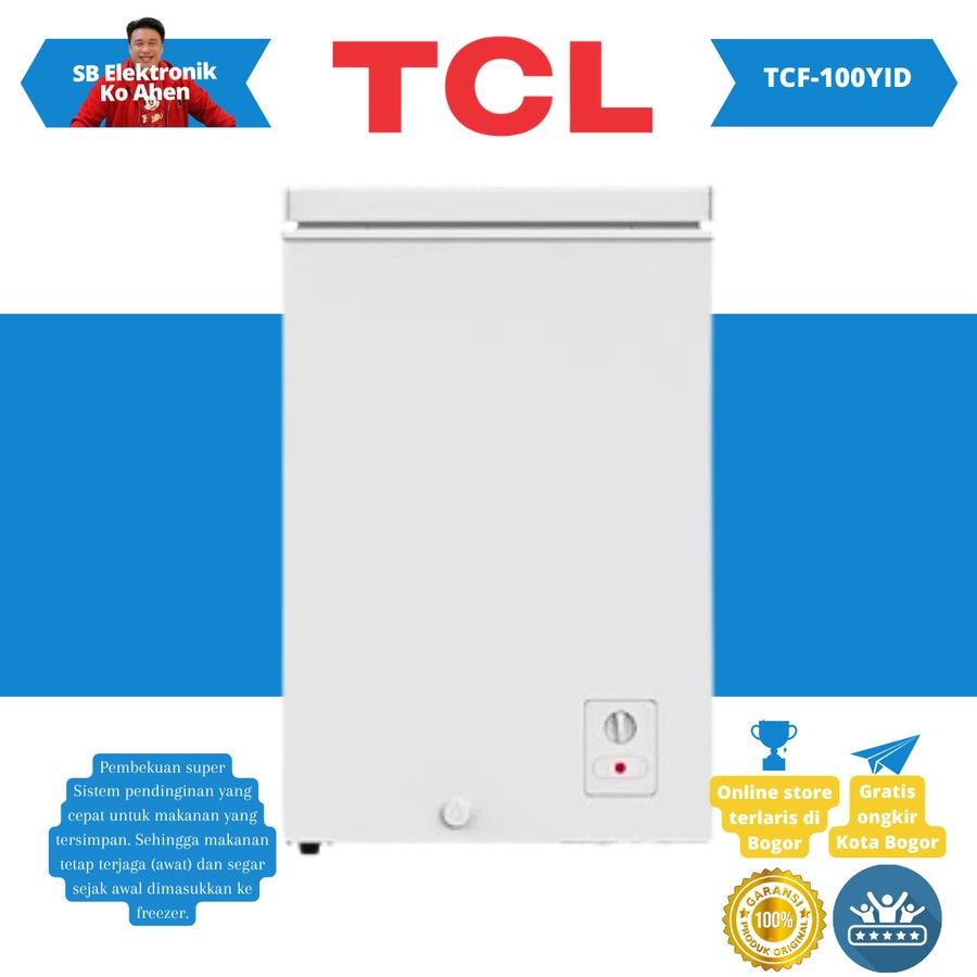 Chest Freezer TCL TCF-100YID | Box pendingin kulkas TCF100YID 100L