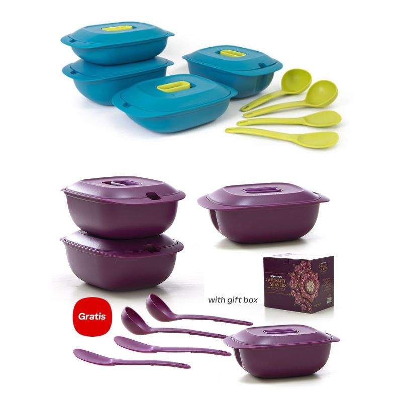 Gourmet server tupperware / set tempat penyajian makanan / tupperware prasmanan