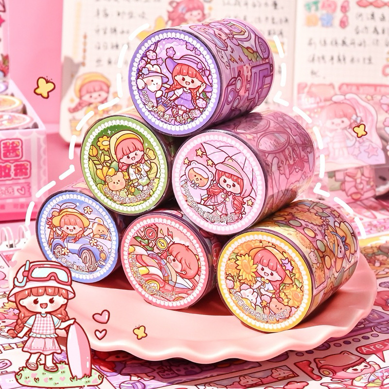 

PET TAPE / STIKER GULUNG / STIKER ROLL GAMBAR LUCU HARGA PER 1GULUNGAN