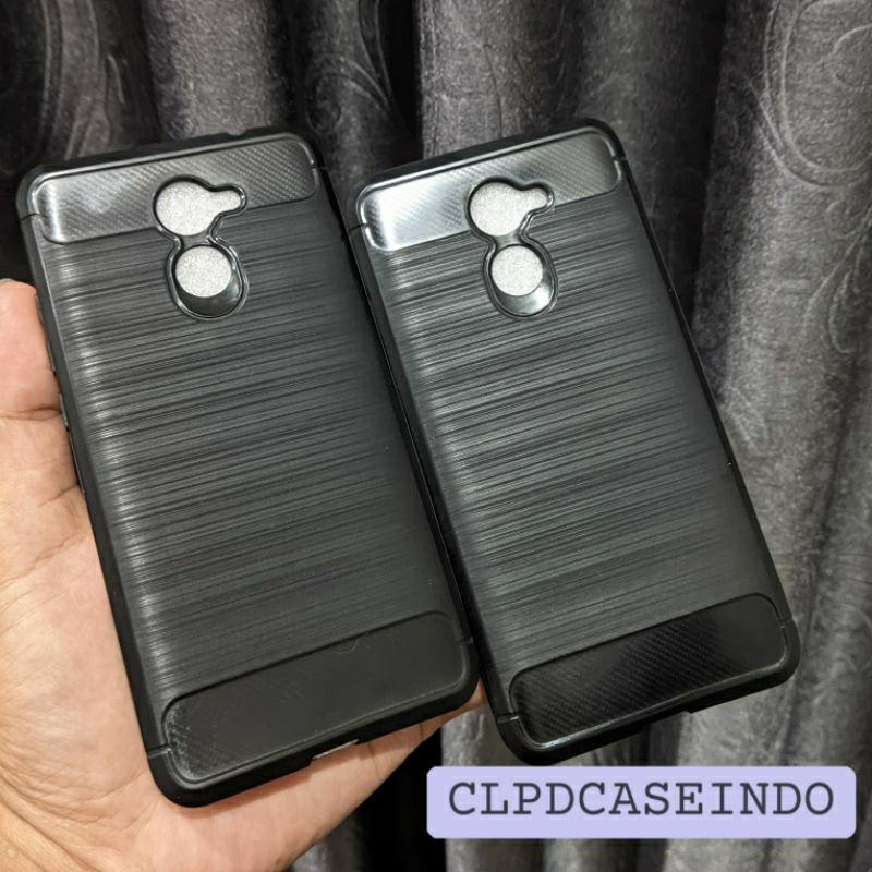 Soft Case Huawei TRT-L21A Huawei Y7 Prime 2017 Hitam Carbon