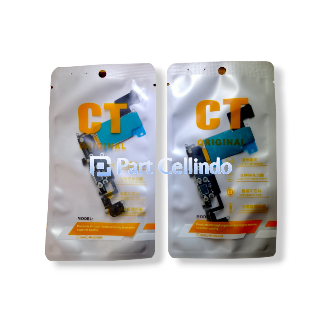 【ORIGINAL】FLEXIBLE KONEKTOR CHARGER IP 6S+ / IP 6S PLUS + KONEKTOR HANDSFREE + MIC