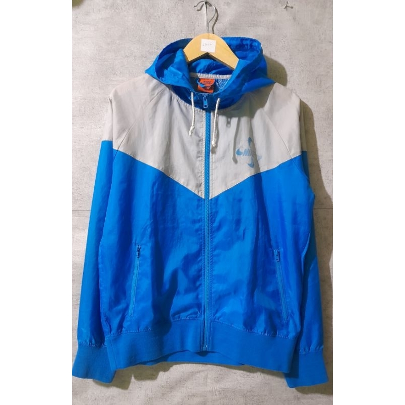 nike windbreaker blue grey