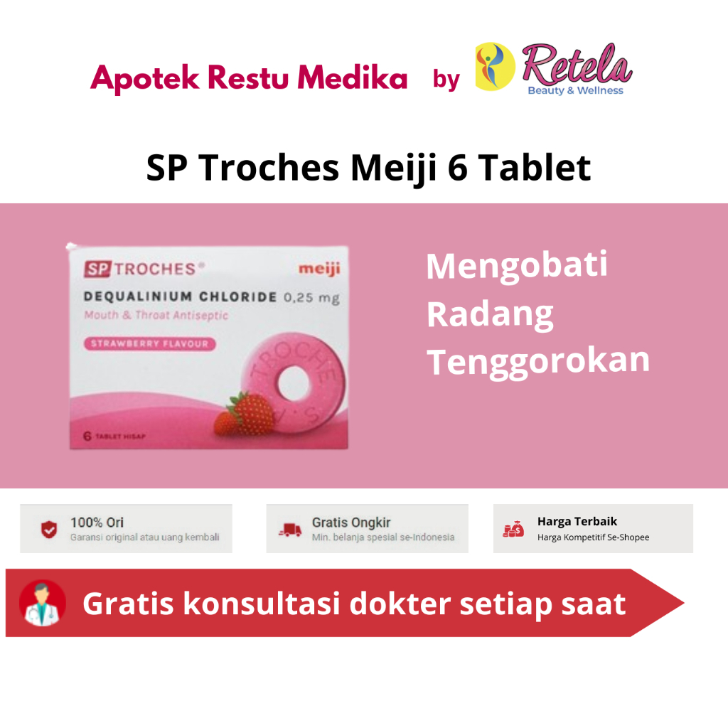 

SP TROCHES STRAWBERRY 1 BLISTER 6 TABLET