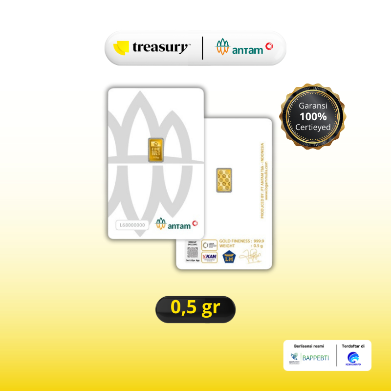 Emas Antam Logam Mulia 0,5 Gram Certieye
