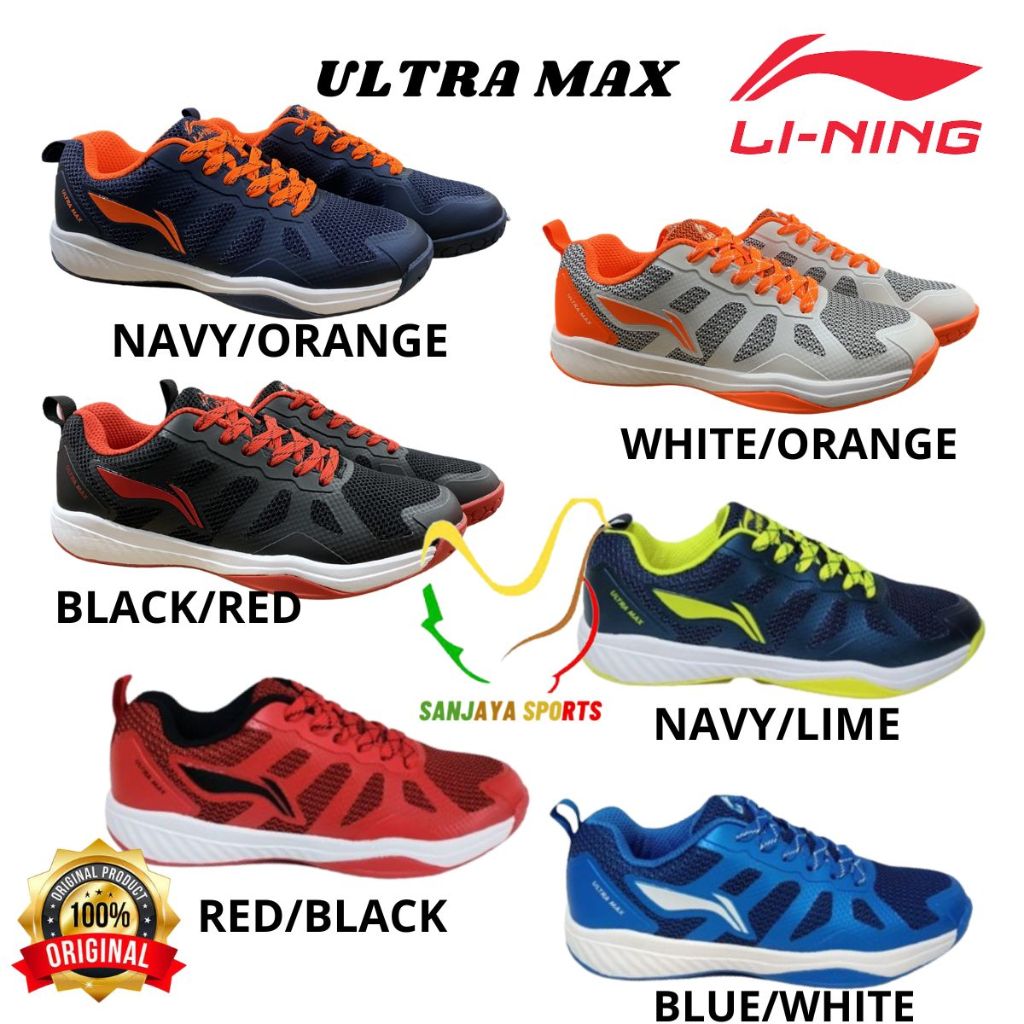 CUCI GUDANG OBRAL SEPATU BADMINTON BULUTANGKIS LINING ULTRAMAX ULTRA MAX ORIGINAL Clearance sale