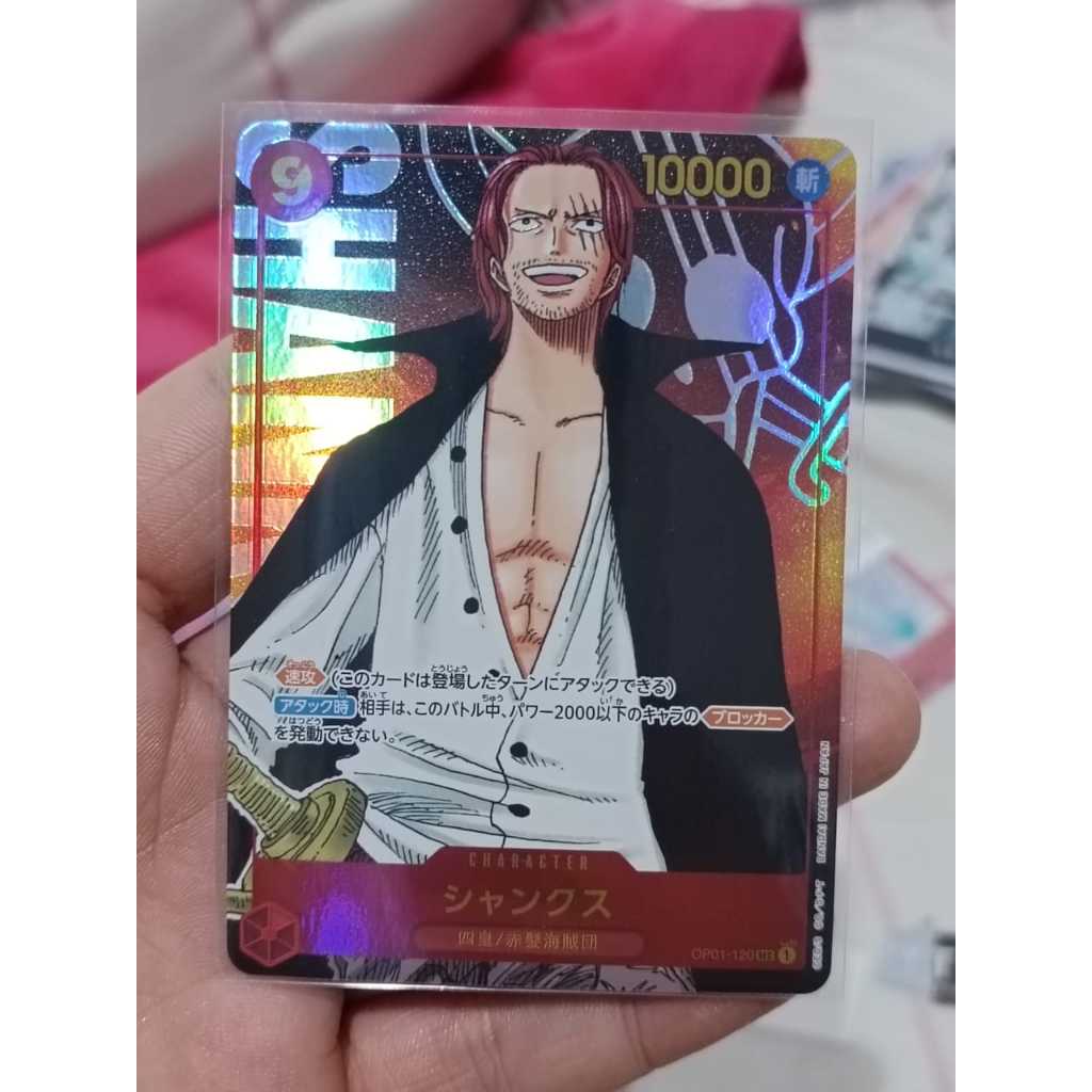 One Piece TCG Japanese Shanks OP01-120 Parallel SEC Trading Card Game