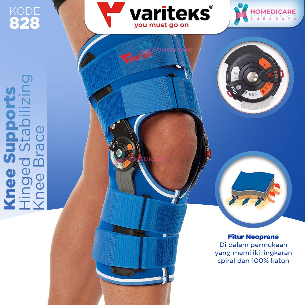 Penyangga Lutut Variteks Hinged Stabilizing Knee Brace (Berengsel) Variteks 828